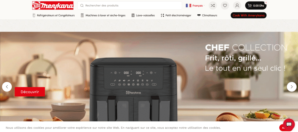 Amerykana restaurant website screenshot