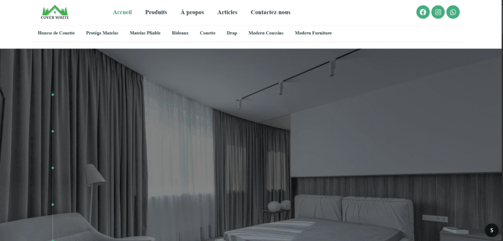 Cover White website screenshot