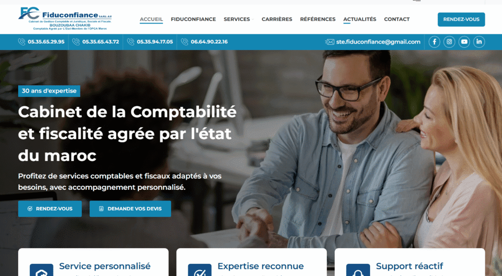 Fidu Confiance website screenshot