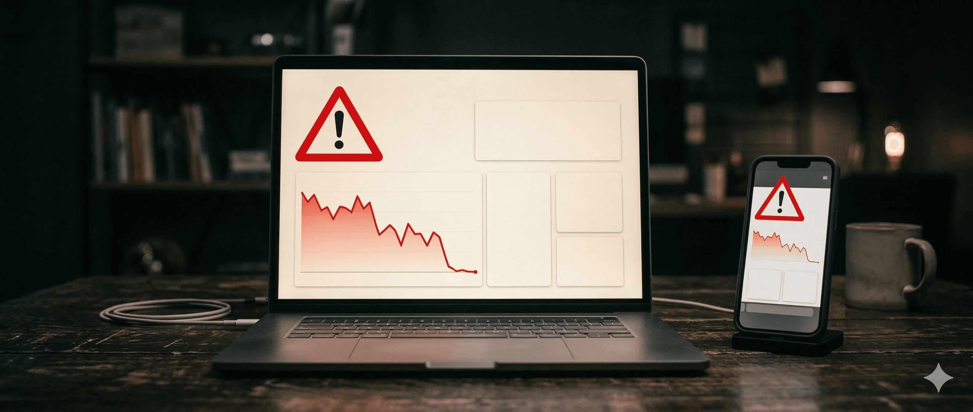Website analytics dashboard showing traffic and conversion metrics